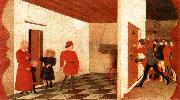 UCCELLO, Paolo Miracle of the Desecrated Host (Scene 2) t oil painting on canvas